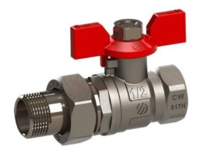 ZAWÓR KULOWY ARCO PROSTY 1" / SENA VA30 MOTYL, Z PÓŁŚRUBUNKIEM 