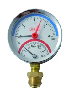 Termomanometr 80 1-4 bar dół 