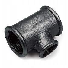 Trójnik redukcyjny czarny 3/4 x 1/2 x 3/4 "