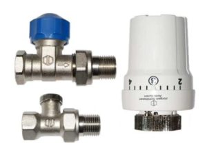 ZESTAW TERMOST.PROSTY DO GRZEJ.BOCZNYCH / ZAWÓR TERMOST+GŁOWICA CIECZ+ZAWÓR POWROTNY