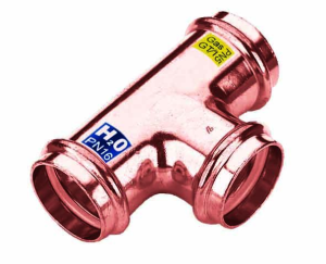 Trójnik red. miedź 28x22x28 CO/GAZ 