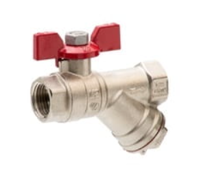 ZAWÓR KULOWY Z FILTREM skośnym 3/4" SENA    