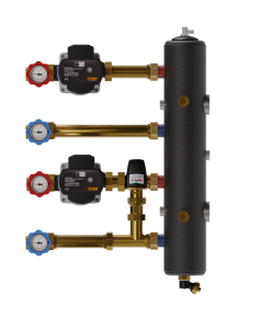 Sprzęgło hydrauliczne 2 obiegi - 1 obieg bezpośredni + 1 obieg termostatyczny. 1 x BO 1 x OT. Z pompami i uchwytem. 