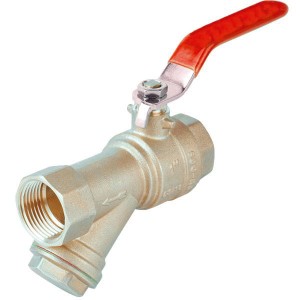 ZAWÓR KULOWY Z FILTREM 3/4 PN30 RĄCZKA