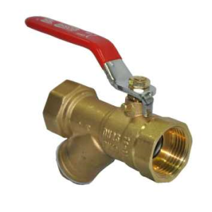 ZAWÓR KULOWY Z FILTREM 1 PN10 RĄCZKA. Zawężony przepływ